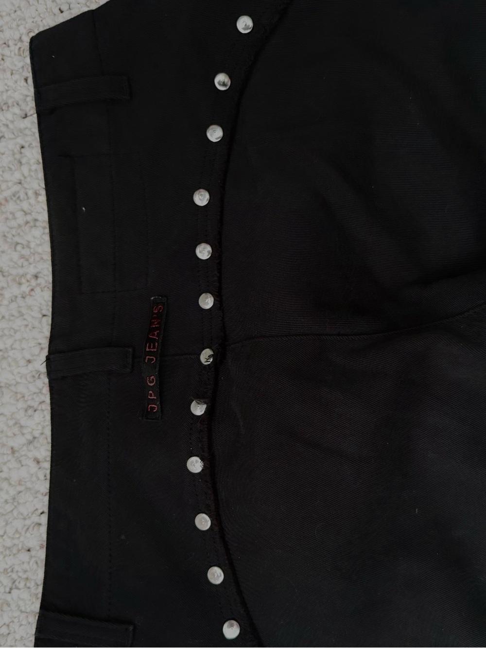 JPG Jeans Black Button-Accent Pants made in Italy